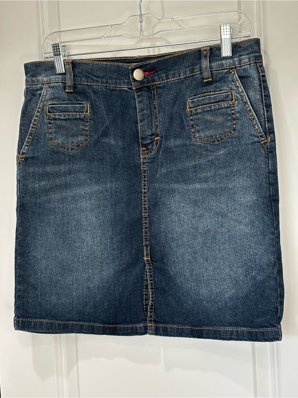 Vintage Y2K Tommy Hilfiger Dark Blue Denim Mini Skirt